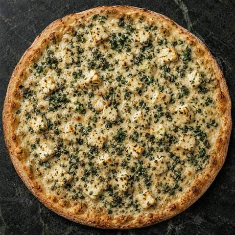 Methi Malai Paneer Pizza — illustrative Swaminarayan recipe preview