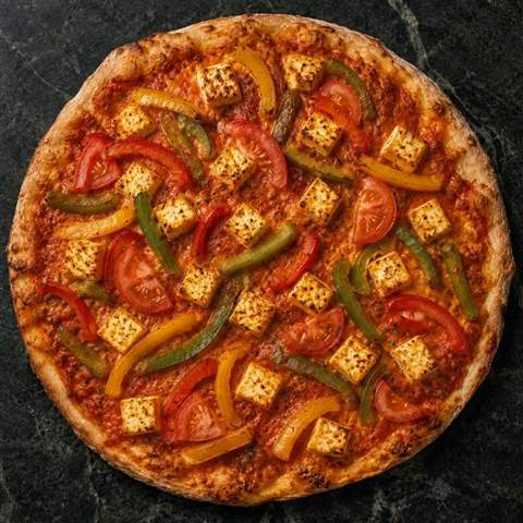 Paneer Jalfrezi Pizza — illustrative Swaminarayan recipe preview