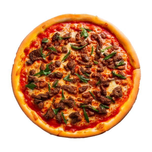 Garlic Roasted Beef Sausage Pizza